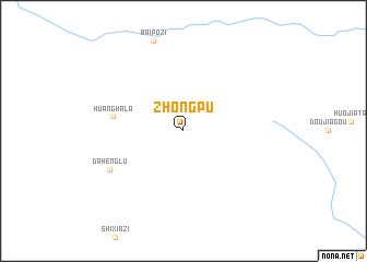 map of Zhongpu