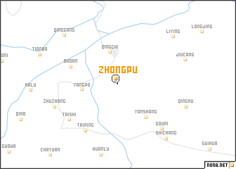 map of Zhongpu