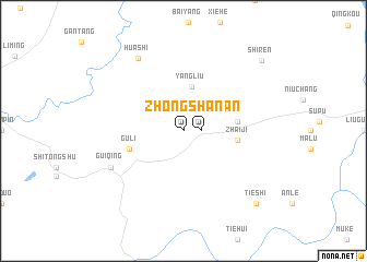 map of Zhongshan