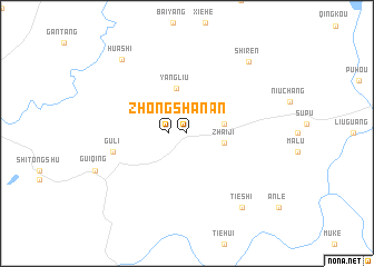 map of Zhongshan
