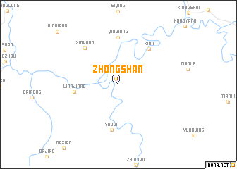 map of Zhongshan