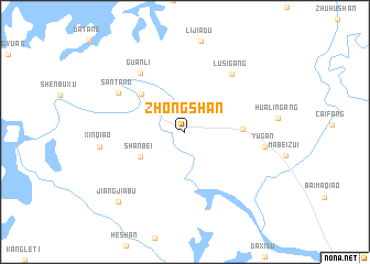 map of Zhongshan