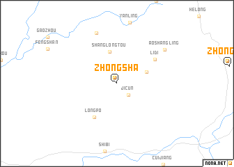 map of Zhongsha