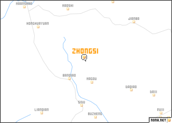 map of Zhongsi