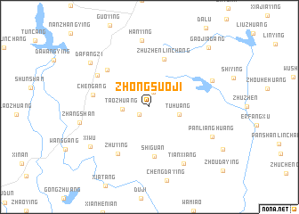 map of Zhongsuoji