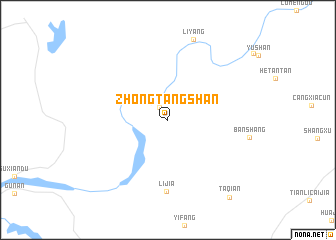 map of Zhongtangshan