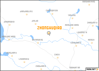 map of Zhongwuqiao