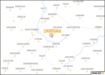 map of Zhongwu