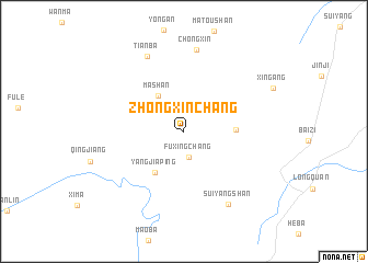 map of Zhongxinchang