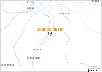 map of Zhongxingtun