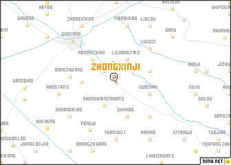 map of Zhongxinji