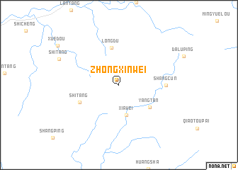 map of Zhongxinwei