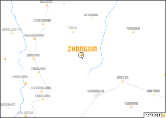 map of Zhongxin