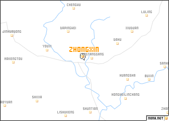 map of Zhongxin