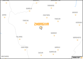 map of Zhongxin