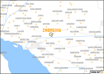 map of Zhongxiu