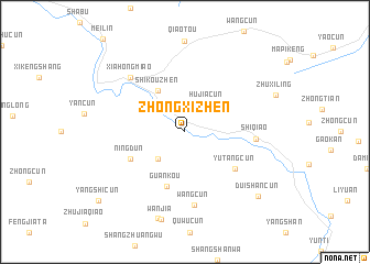 map of Zhongxizhen