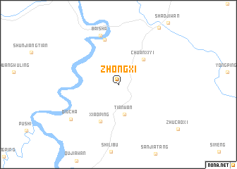 map of Zhongxi