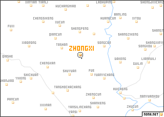 map of Zhongxi
