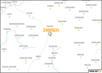 map of Zhongxi