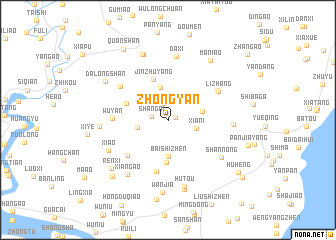 map of Zhongyan