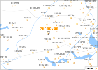 map of Zhongyao