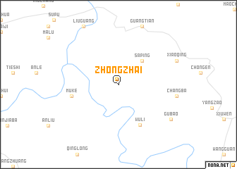 map of Zhongzhai