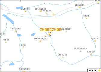 map of Zhongzhao
