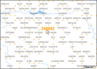 map of Zhořec