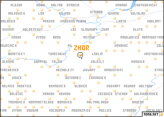 map of Zhoř