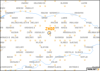 map of Zhoř