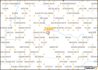 map of Zhoř