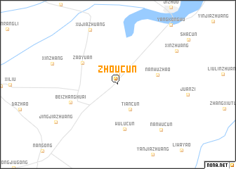 map of Zhoucun