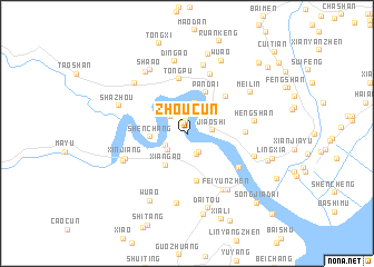 map of Zhoucun