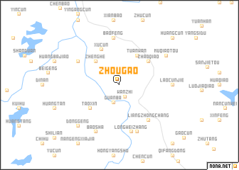 map of Zhougao