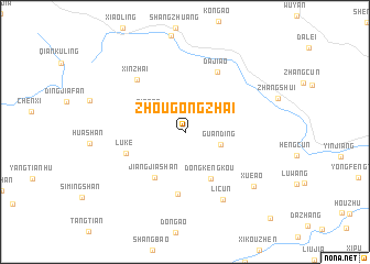 map of Zhougongzhai