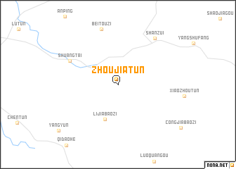 map of Zhoujiatun