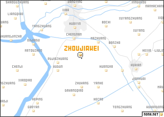 map of Zhoujiawei