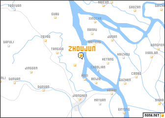 map of Zhoujun