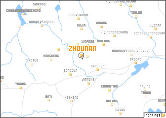 map of Zhounan