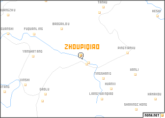 map of Zhoupiqiao