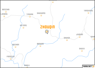 map of Zhouqin