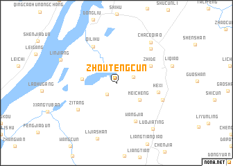 map of Zhoutengcun