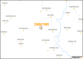 map of Zhoutian