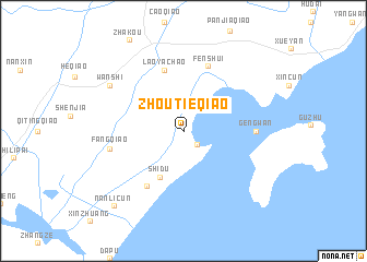 map of Zhoutieqiao