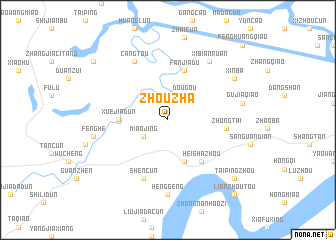 map of Zhouzha