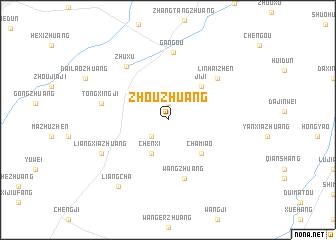 map of Zhouzhuang