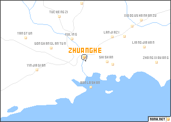 map of Zhuanghe