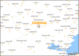 map of Zhuangwu