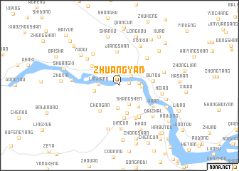 map of Zhuangyan